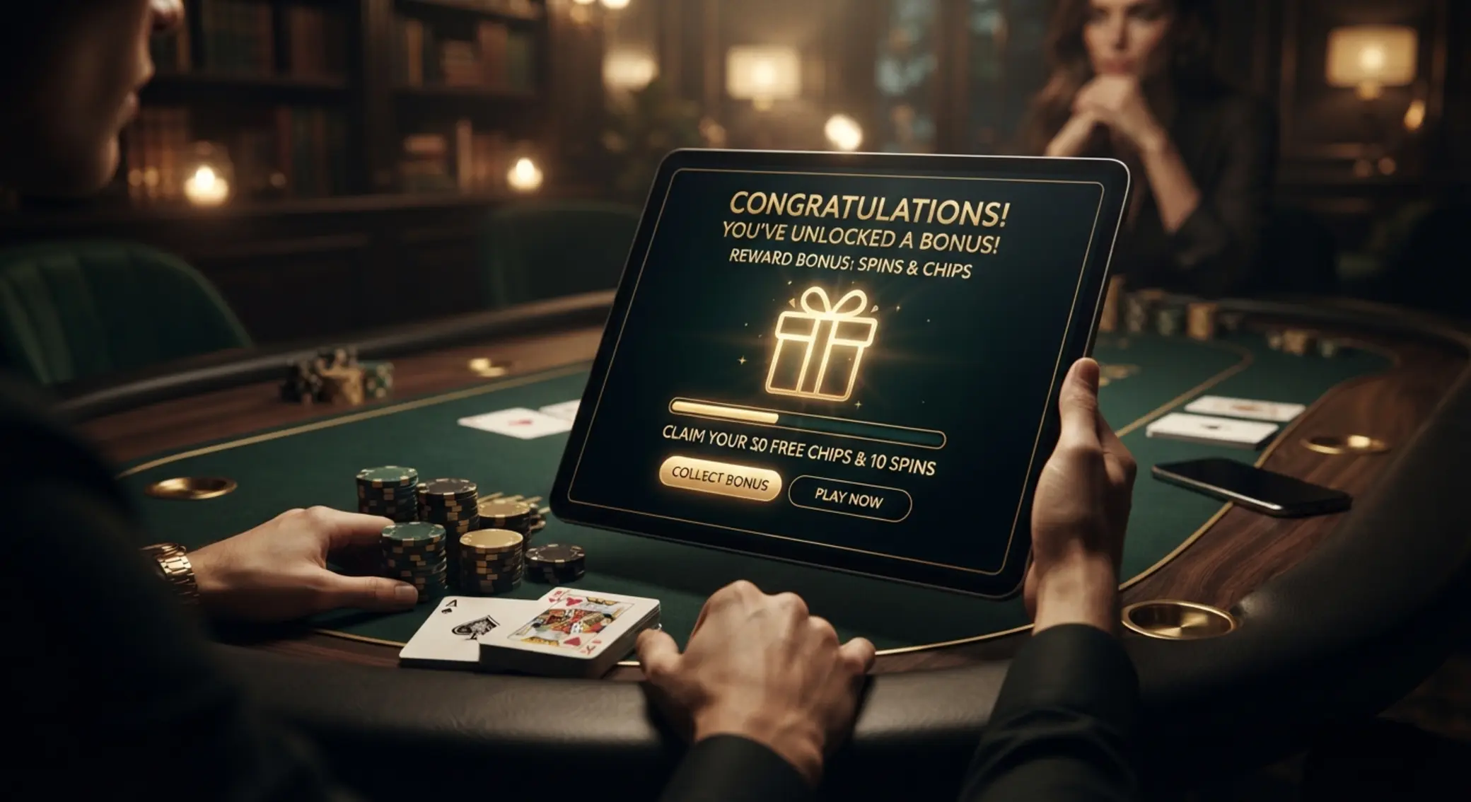 Ilustrace bonusové nabídky pro online poker bez konkrétních částek