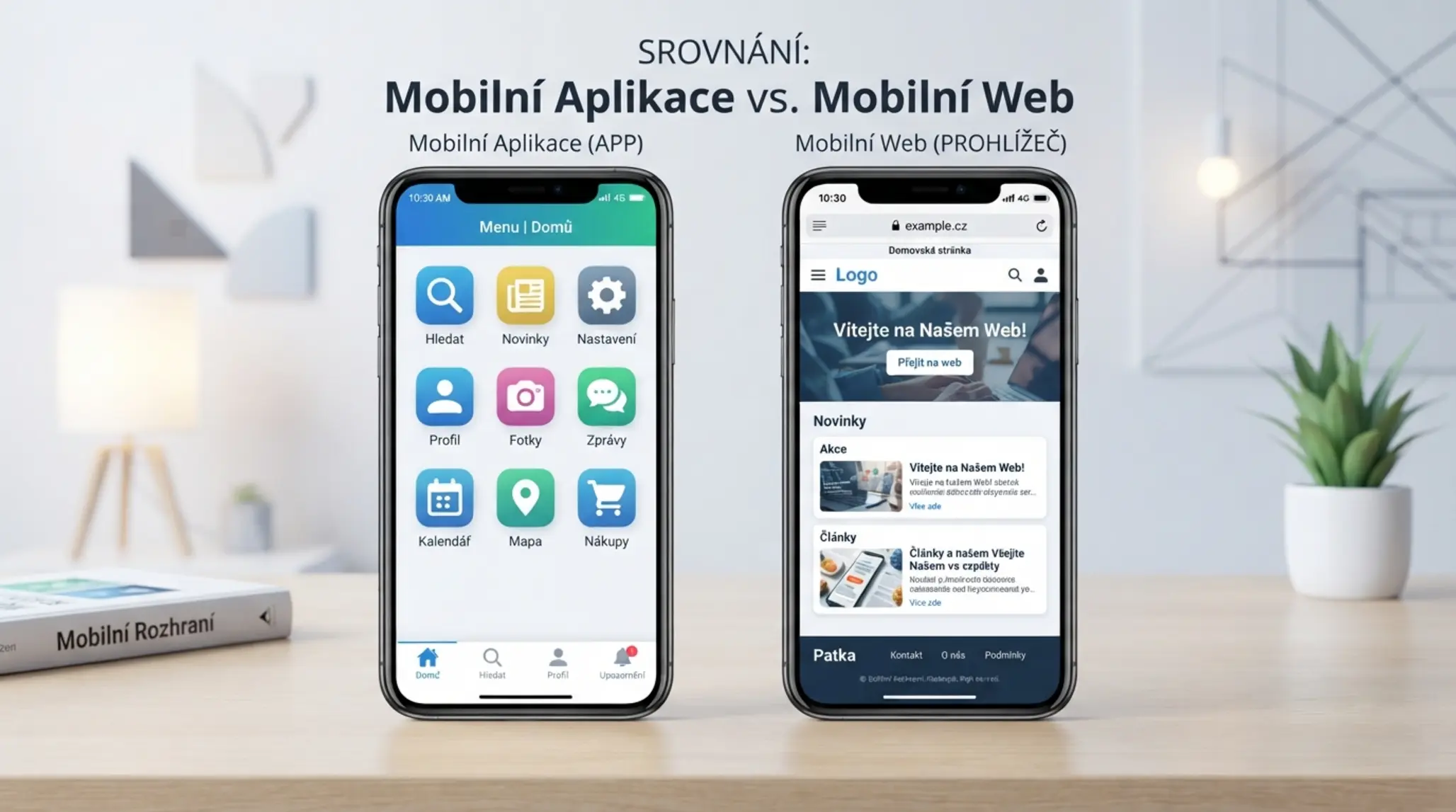 Mobilní aplikace vs mobilní prohlížeč Srovnání mobilní aplikace a mobilního webu na telefonu